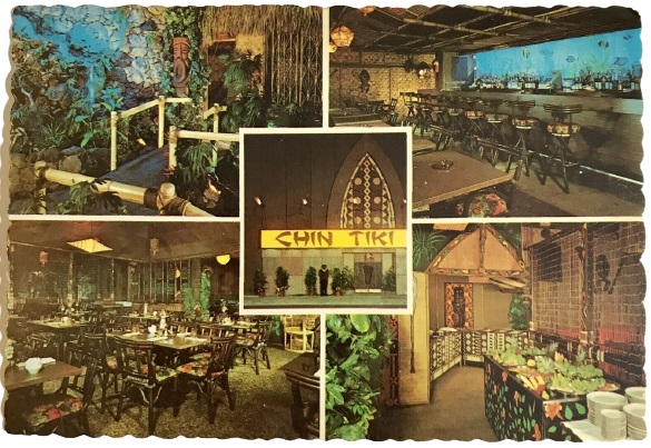 Chin Tiki Polynesian Restaurant Postcard