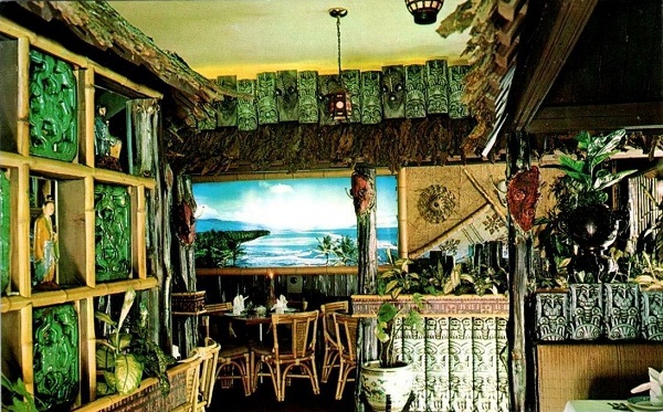 Bob Lees Aloha Lounge Restaurant Postcard